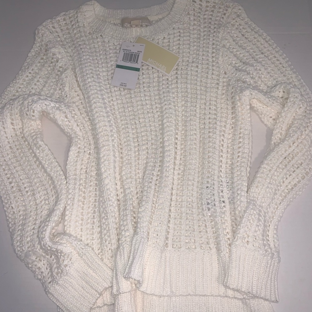 White sweater Michael kors size large nwt